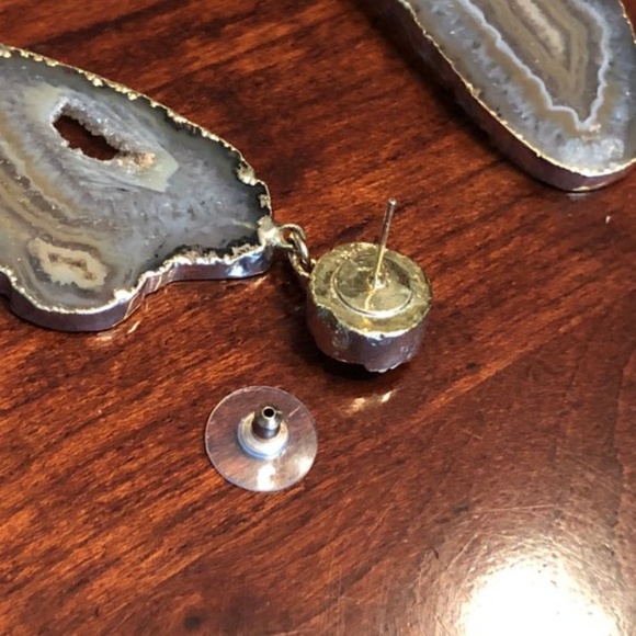 Dara Ettinger Statement Amethyst Druzy Earrings - Picture 4 of 5